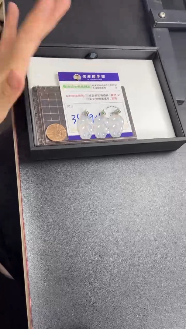 翡翠挂件18K金镶嵌叶子FL24/多样性发其一CP配绳