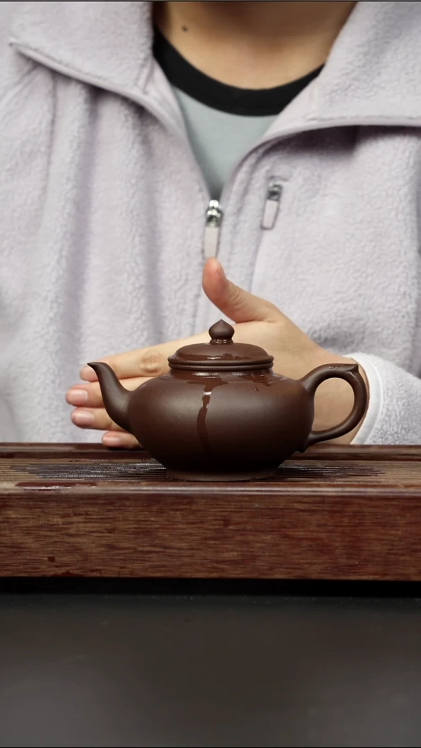 茶壶紫砂老紫泥 笑樱