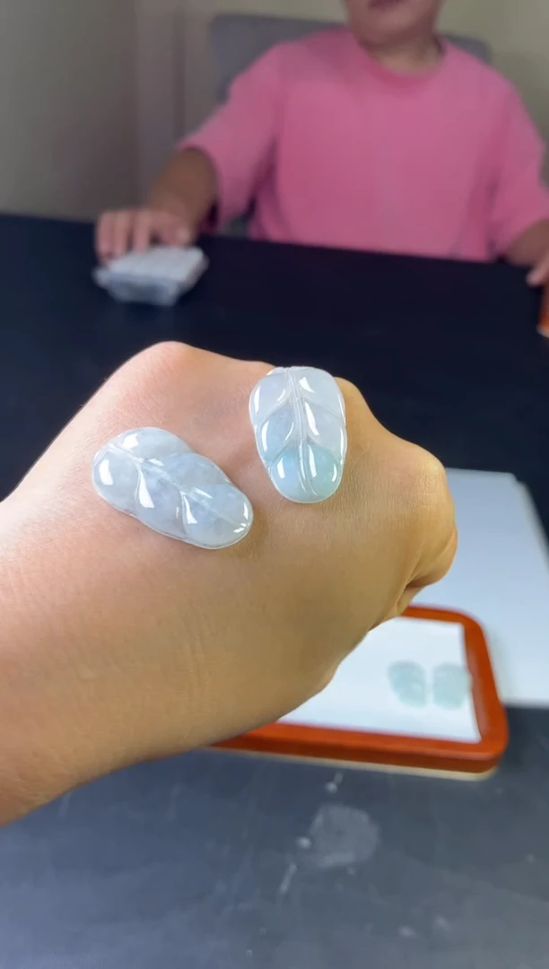 吊坠(不含链)未镶嵌翡翠缅甸天然翡翠叶子 多样性发一