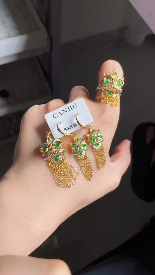 银S925镶嵌手链翡翠12