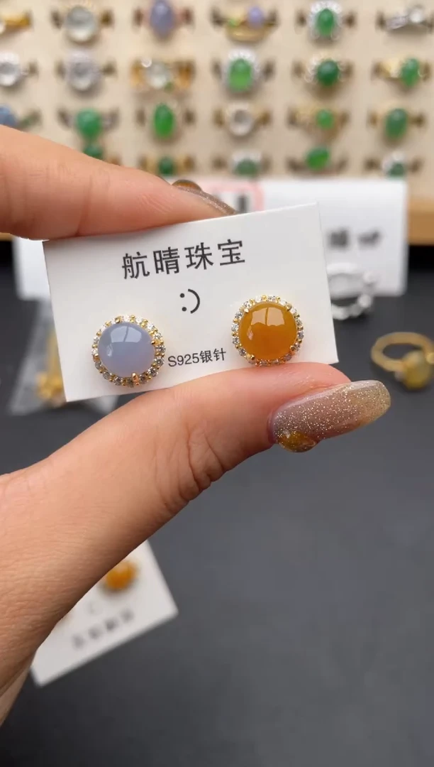 翡翠戒指银S925镶嵌一物一证一礼盒