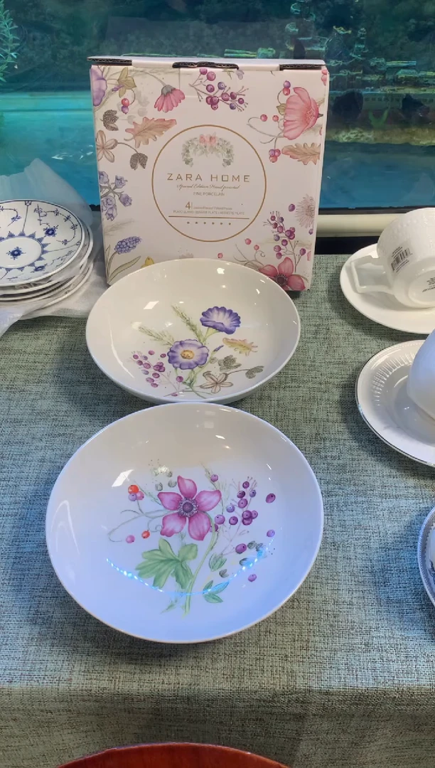 瓷片陶瓷原单CC685餐具2个