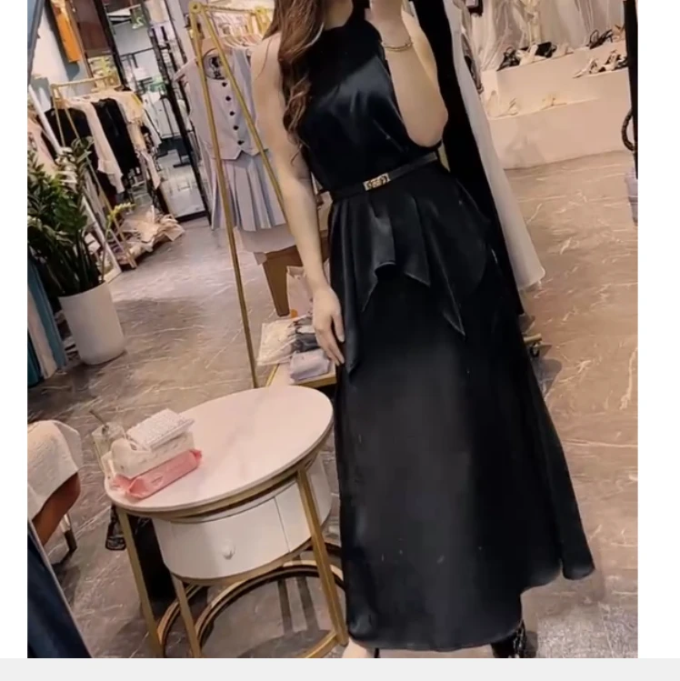 2025夏季新款同款洋气减龄韩版爆款薄款上衣裙子女两件套-知1