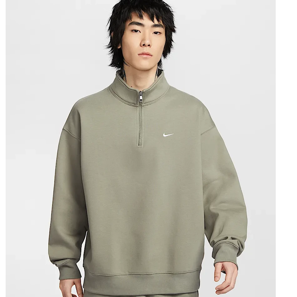 NIKE/耐克男子Solo Swoosh 立领时尚休闲加绒卫衣-DQ5209-320