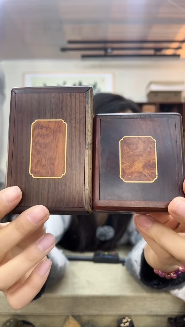 【闪购商品】木0480大红酸枝盒子套二