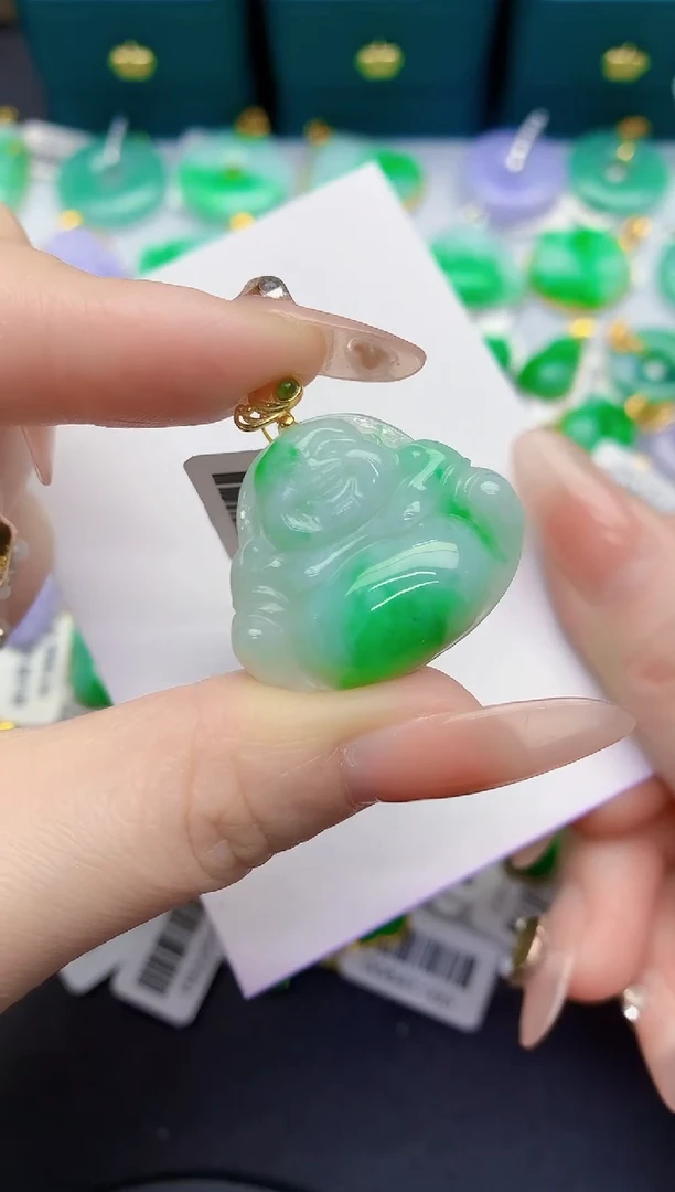 颈饰未镶嵌翡翠缅甸天然翡翠A货