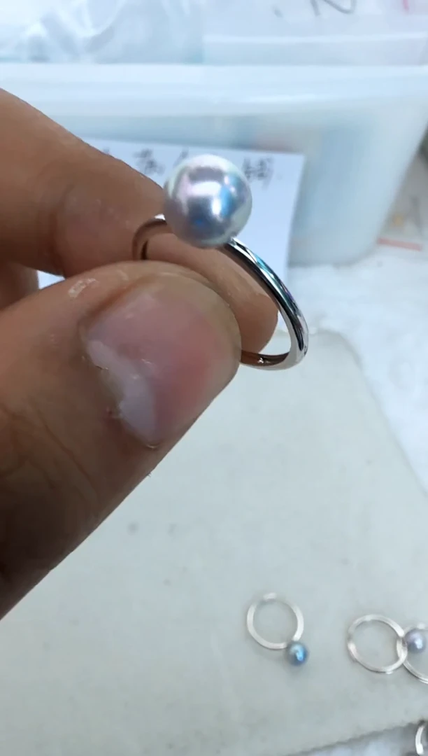 【闪购商品】海水珍珠戒指银S925镶嵌戒指