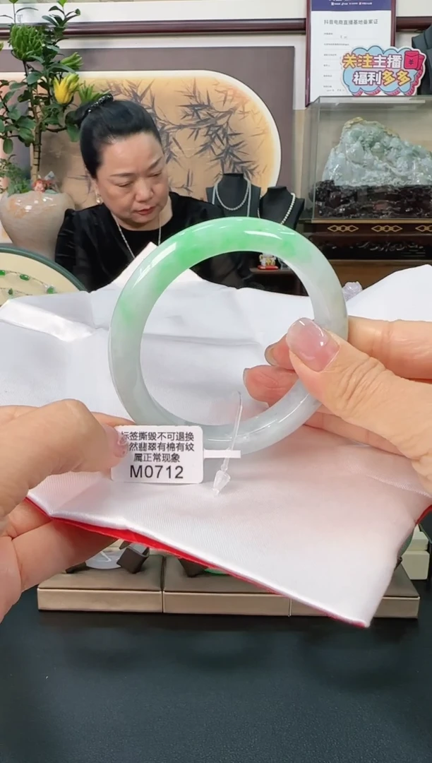 未镶嵌手镯翡翠M0712正圈53