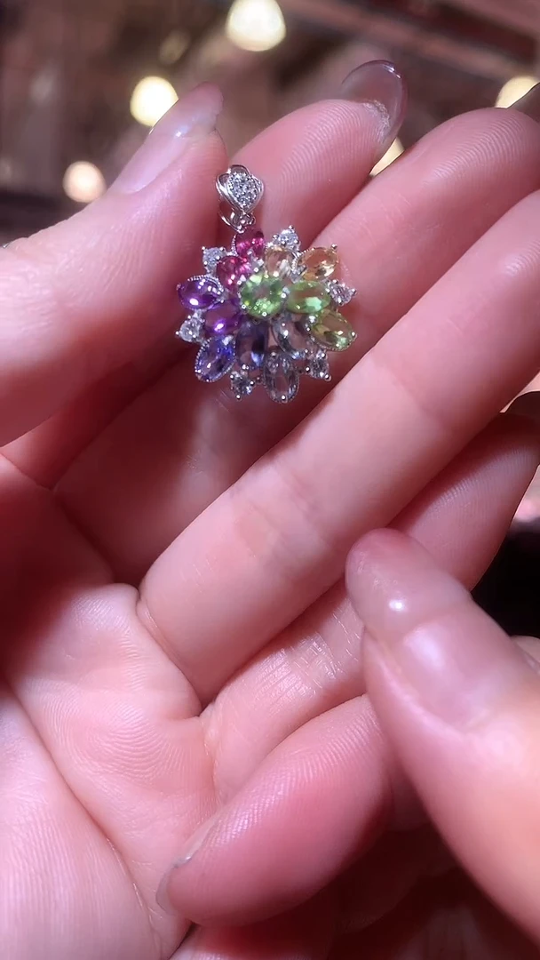 颈饰银S925镶嵌水晶【宝石世家严选】