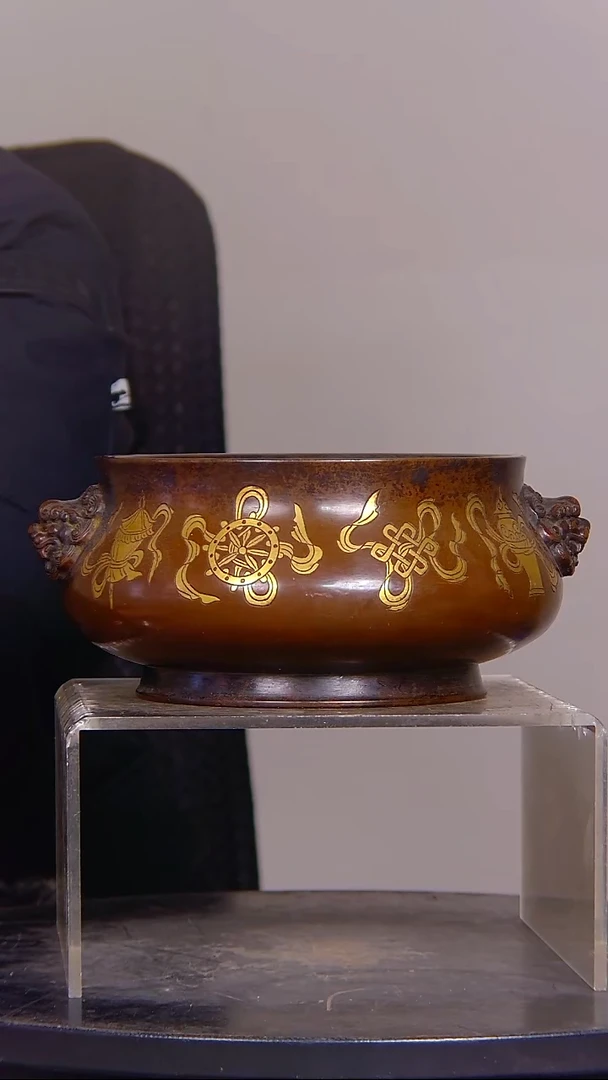 H**e山水铜缘香炉结缘1111