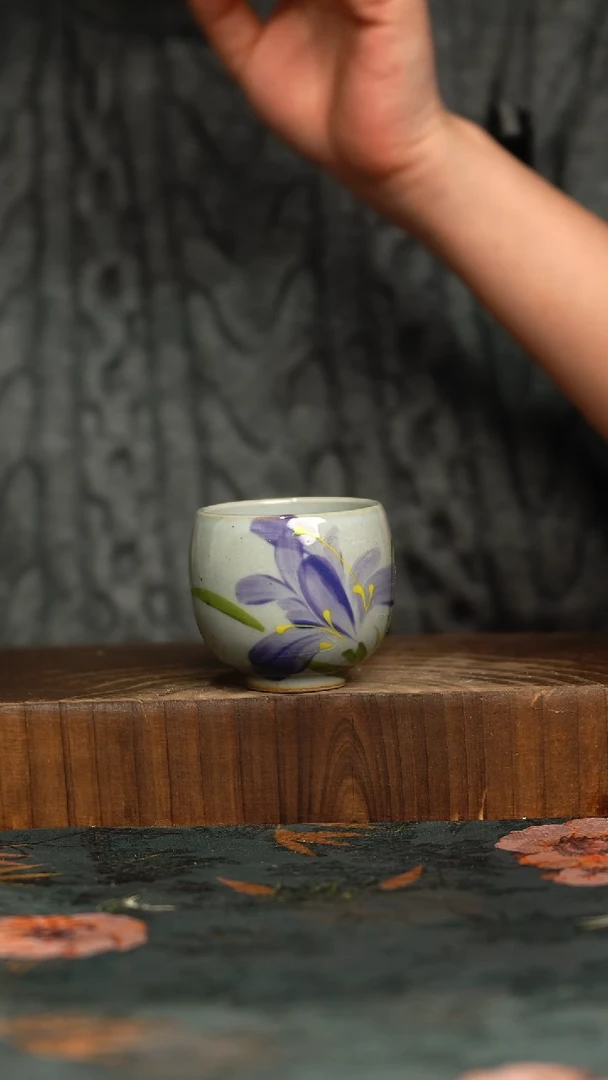 杯釉下彩手工手绘同款陶器