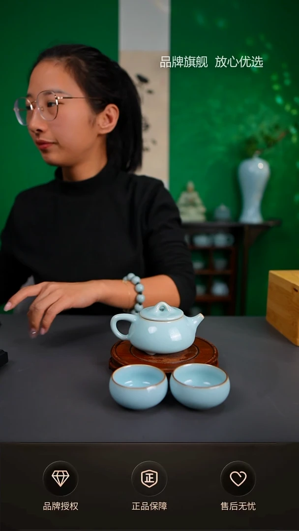 【闪购商品】一级晓月三足石瓢壶一壶两杯