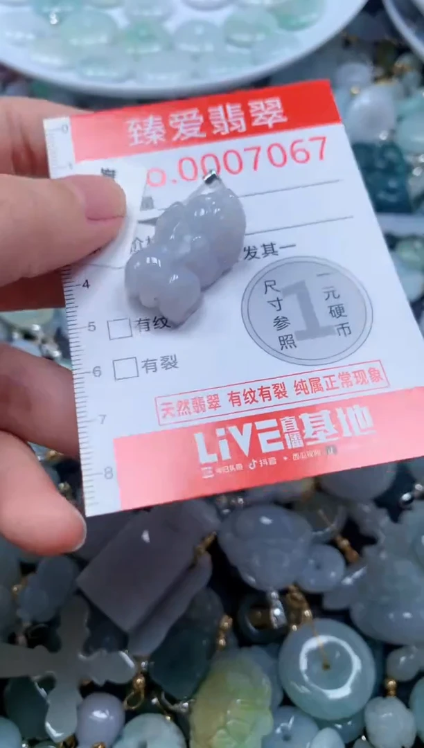 翡翠未镶嵌吊坠(不含链)7067