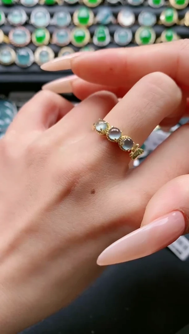 【闪购商品】翡翠戒指银S925镶嵌1111111