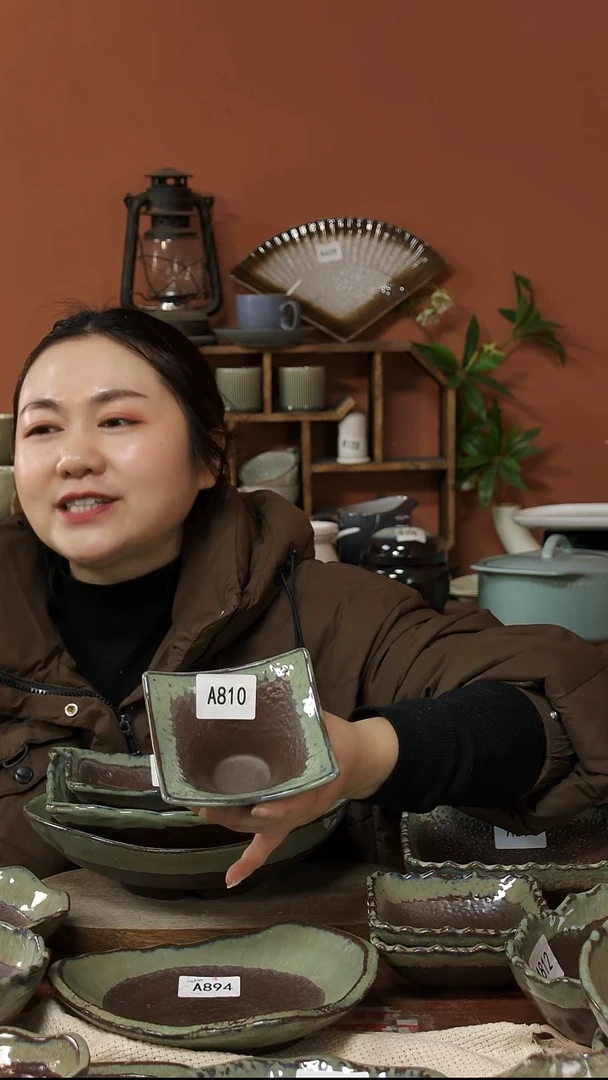 陶瓷A810陶瓷粗陶红泥四角一个微瑕11*6.5