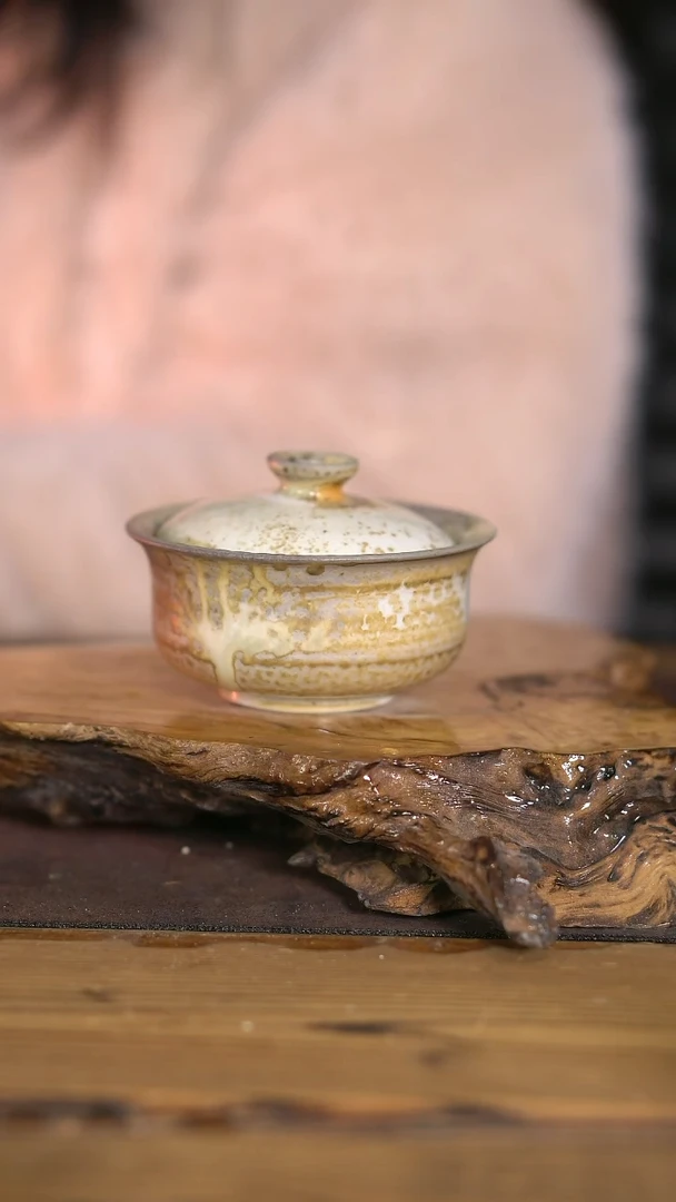 景德镇纯柴烧 中白泥盖碗（精品）19