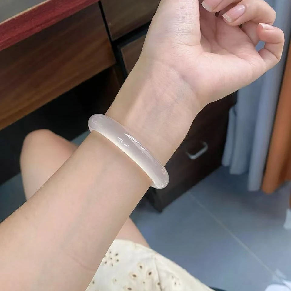 非金属布艺手镯 白月光荔枝冻冰透手镯正圈女款【支持七天无理由】