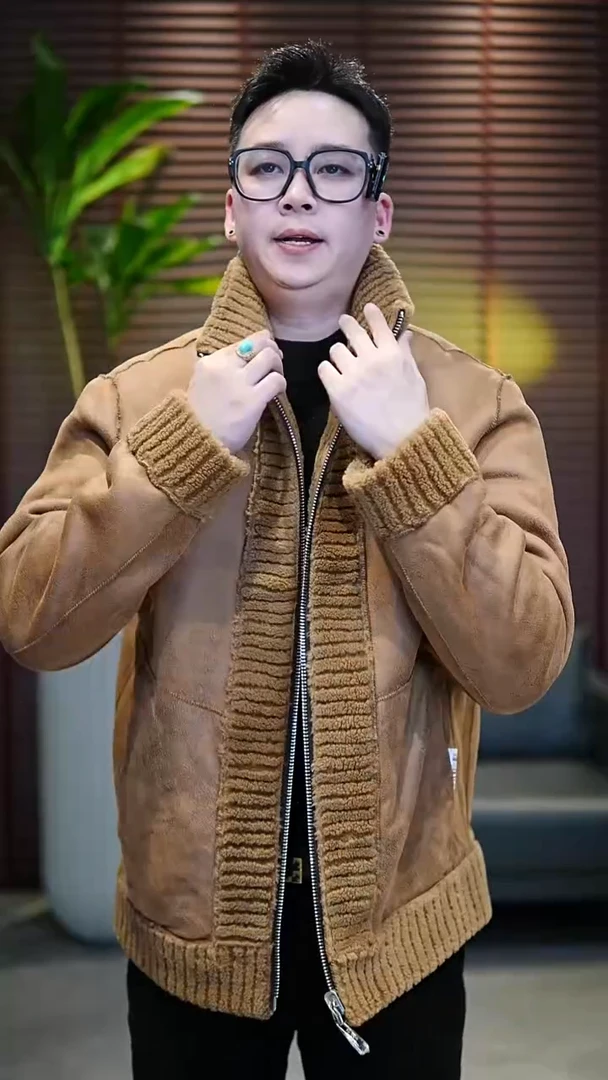 56码 （170-185斤）立领双面穿羊毛夹克