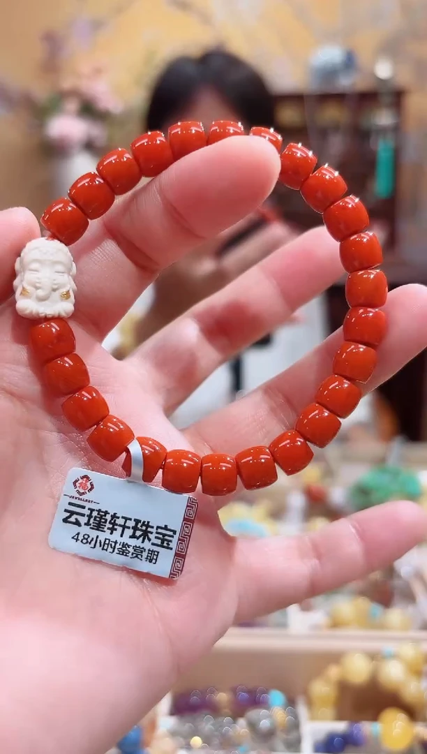 未镶嵌手串南红玛瑙设计款珠串
