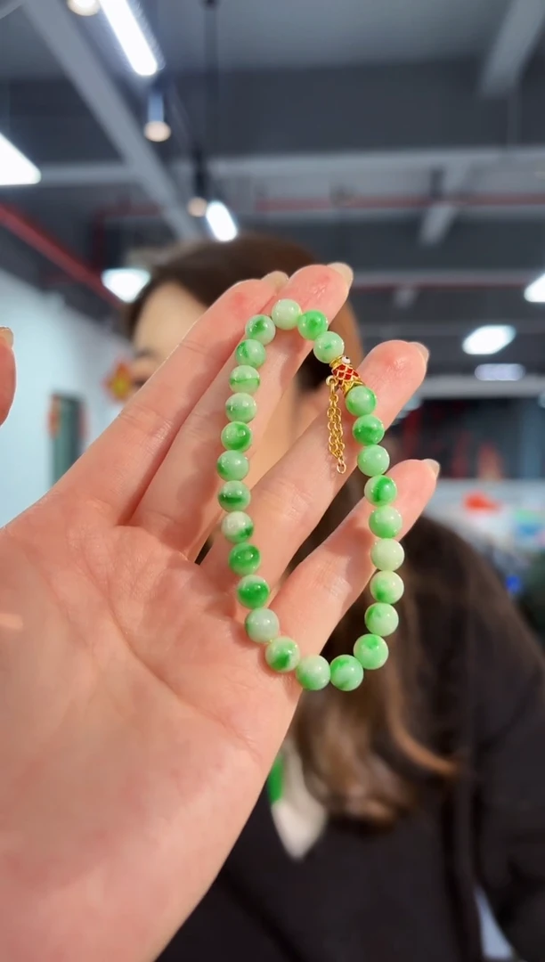 【闪购商品】翡翠手串未镶嵌缅料A货/支持复检/一件