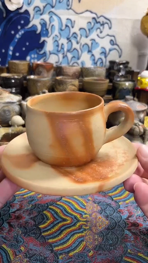 咖啡套日式备前烧茶具茶周边