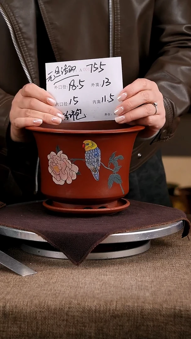 紫砂花盆花卉工艺755+z