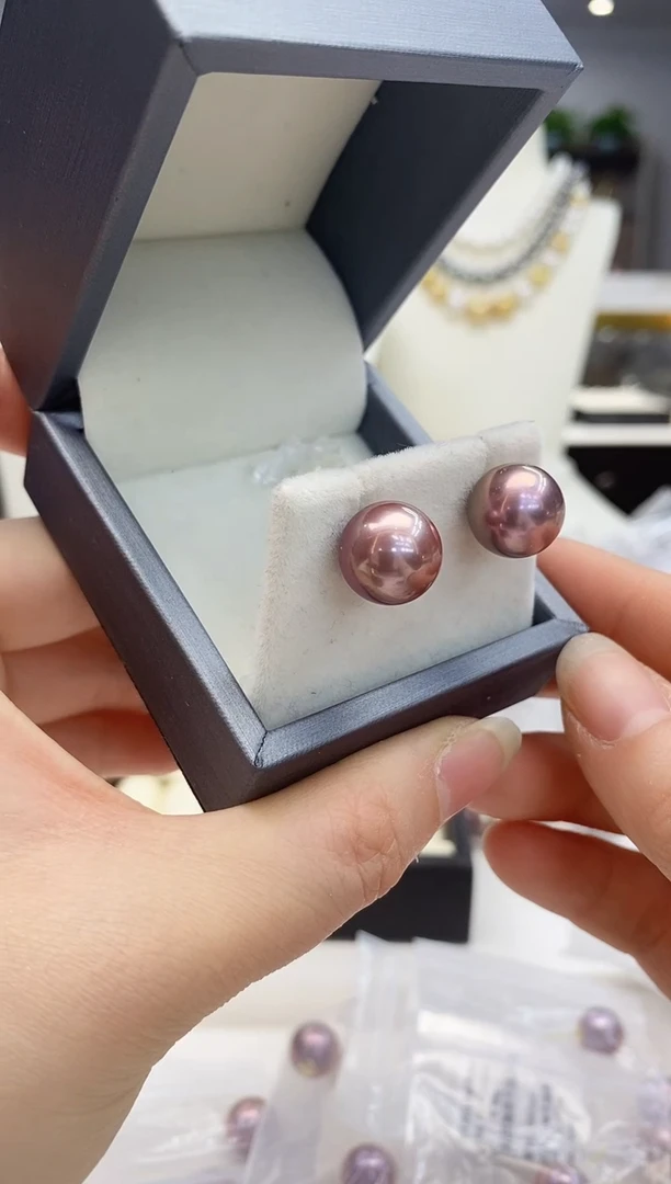 【闪购商品】淡水珍珠耳饰18K金镶嵌淡水耳钉