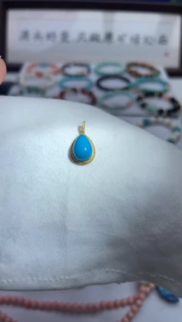 18K金镶嵌绿松石珠宝奇石69