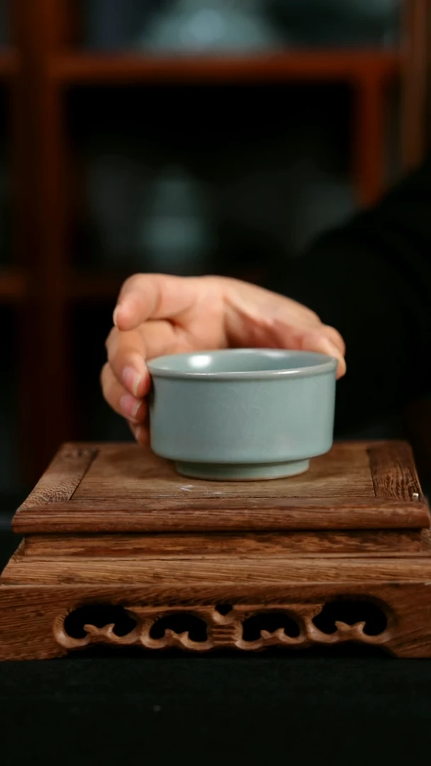 杯子陶青霁汝窑仿古釉  主人杯