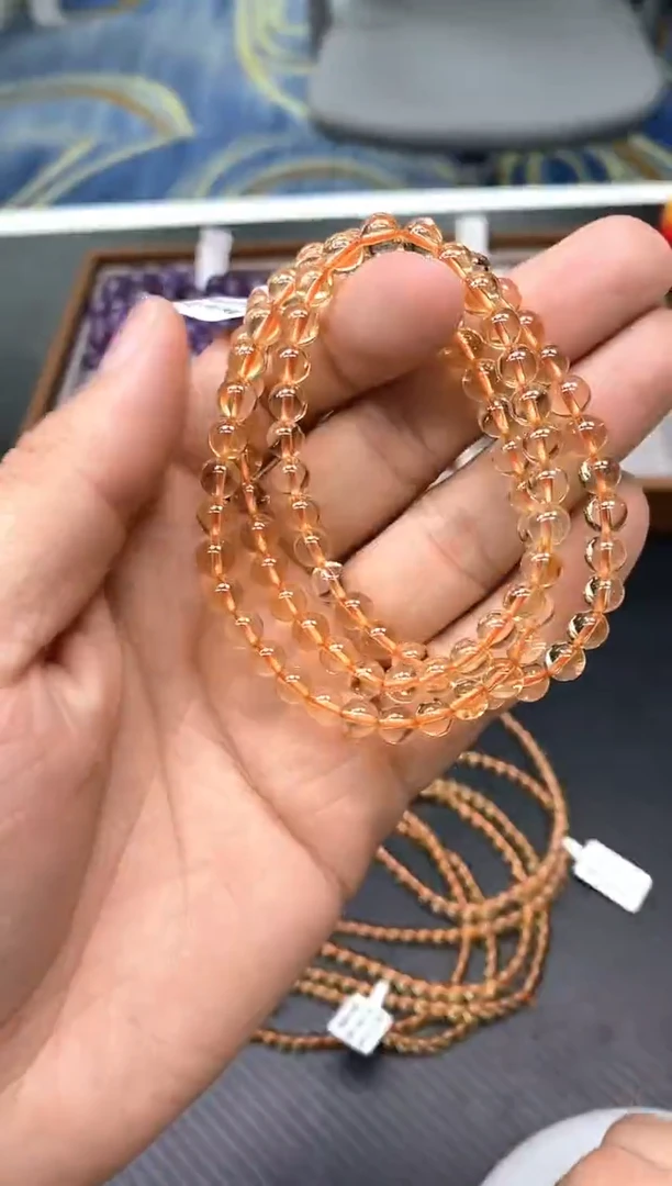 未镶嵌手串水晶12黄水晶多圈