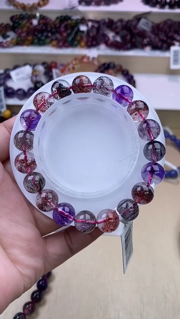 水晶手链未镶嵌黑加仑超七10m+