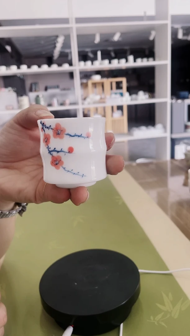 【闪购商品】【席欢李商城】梅花手绘杯冰