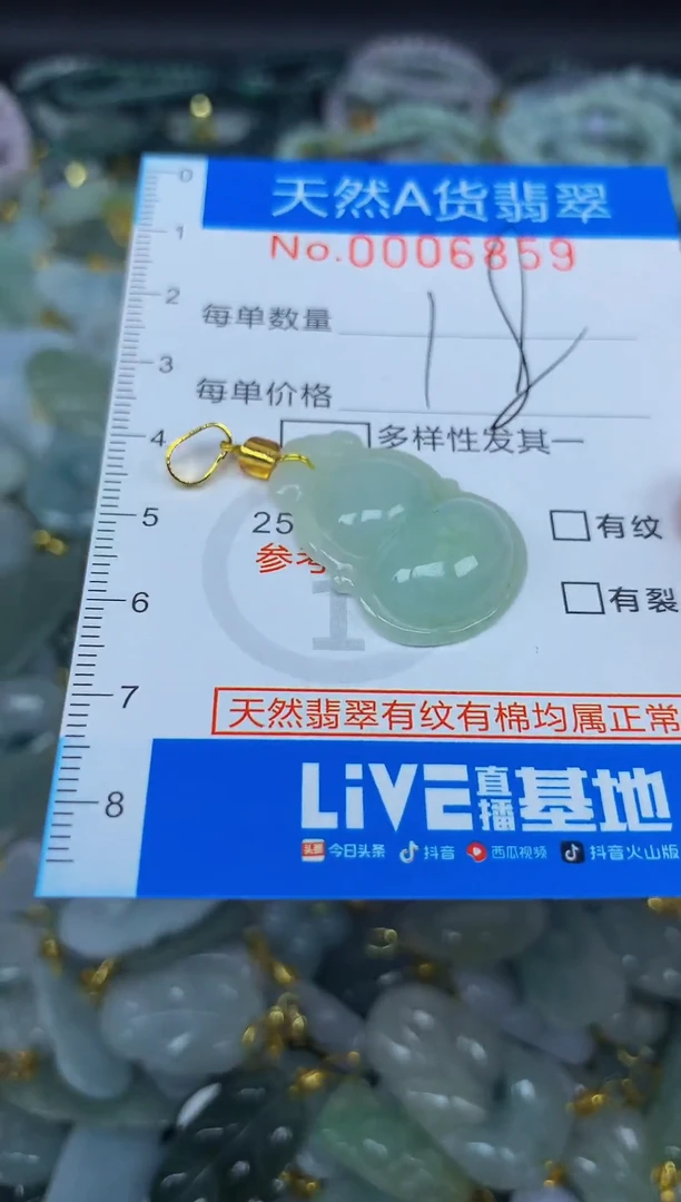 颈饰未镶嵌翡翠净货挂件-6859