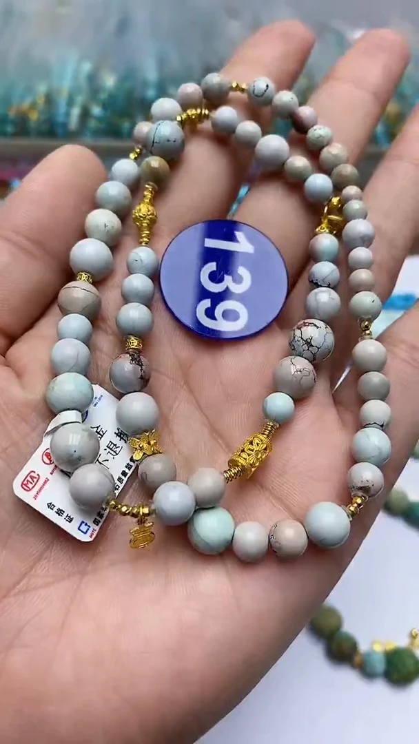 【闪购商品】绿松石项链18K金镶嵌139