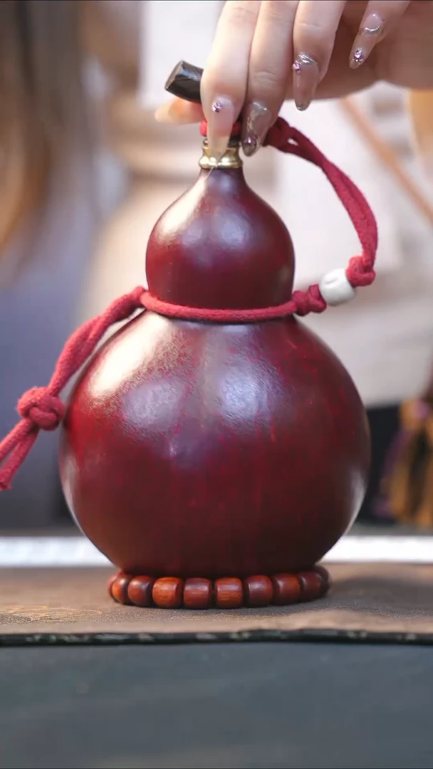 【闪购商品】WY105大漆酒葫芦不包手串及旋转底座