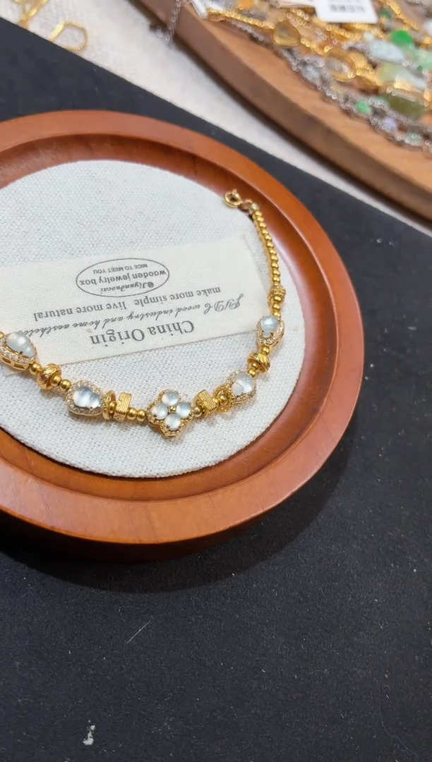 吊坠(不含链)银S925镶嵌翡翠手链