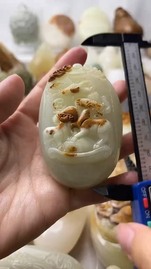 石材古青石棉纹正常不退换三羊开泰