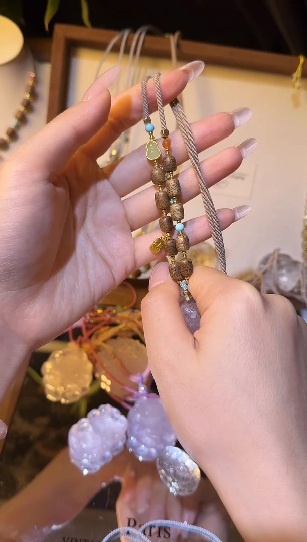 吊坠(赠链)未镶嵌水晶沉香编绳