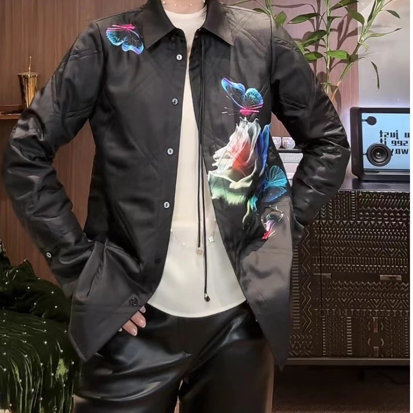 VV&AA 冬款新品薄棉衬衫印花衬衫 R3391