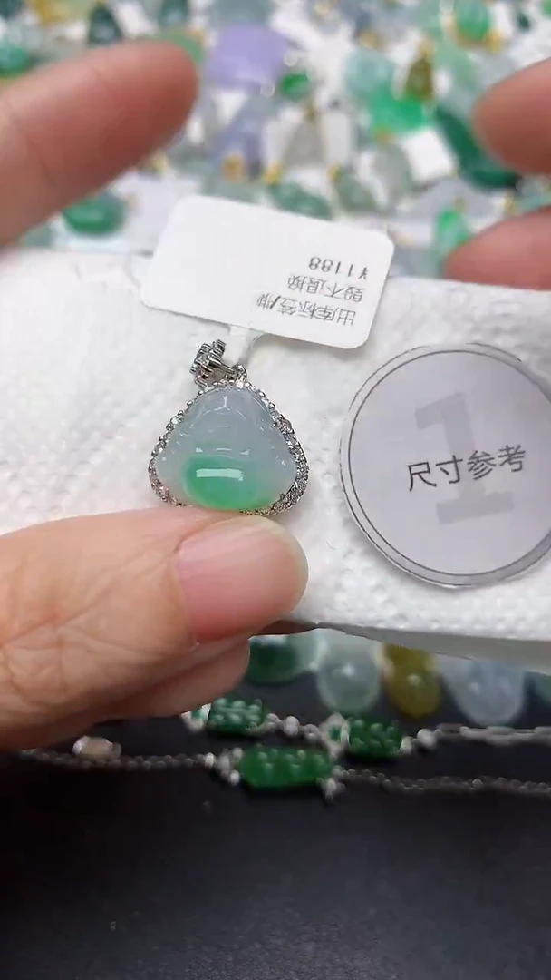 颈饰未镶嵌翡翠天然缅甸A货翡翠