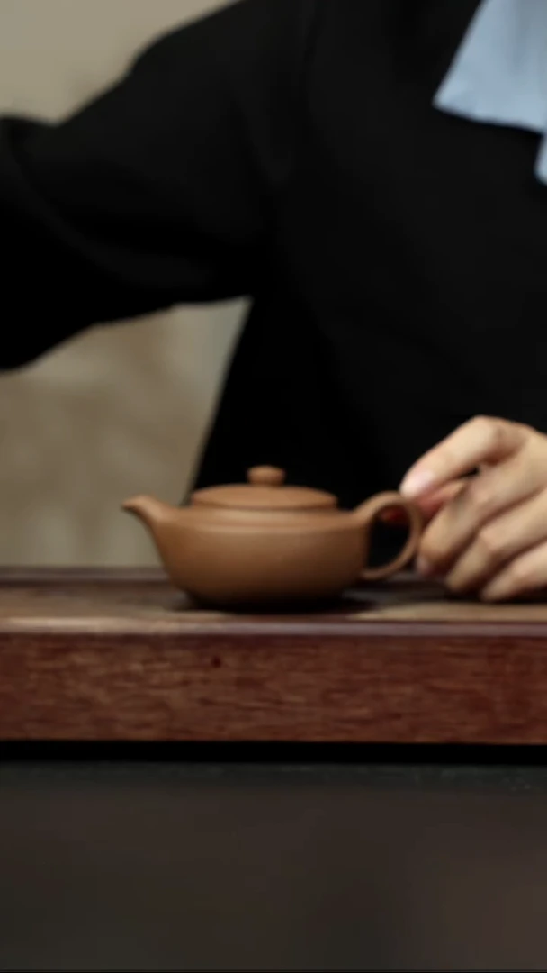 紫砂茶壶老段 汉扁
