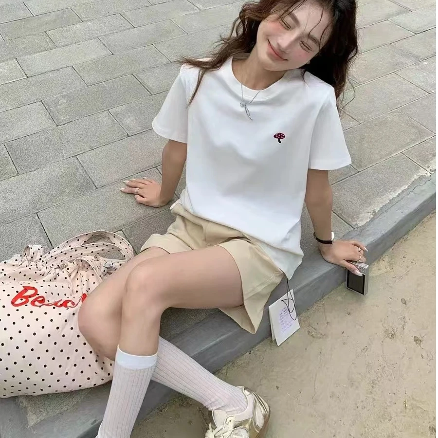 韩系基础简约圆领短袖t恤系列