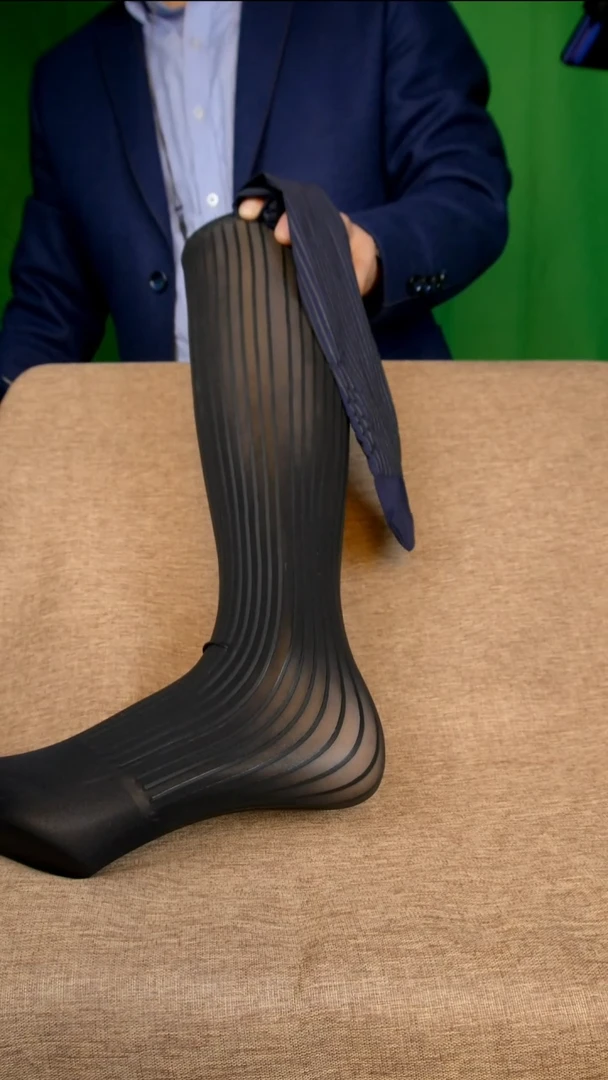 三醋酯纤维2双油光条纹