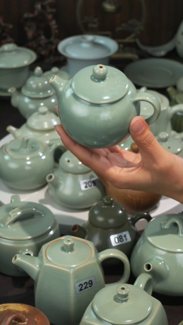 一***豆宣宝汝瓷原矿原釉手工作品微瑕