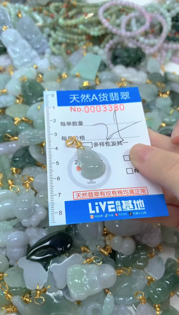 颈饰未镶嵌翡翠净货挂件-3380