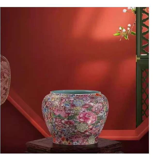 秋香茶具 五言六器景德镇手工如意芳菲建水茶洗