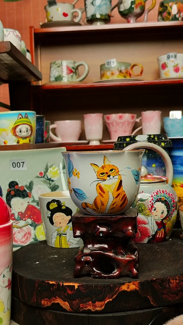 摆件陶景德镇手绘创意陶瓷有瑕