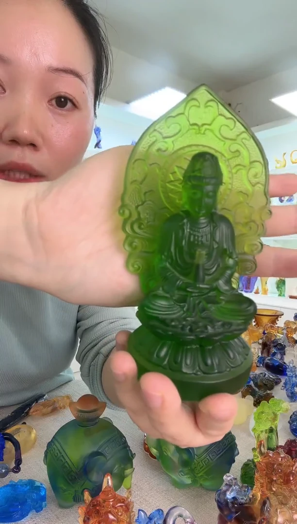 手工艺品琉璃观音