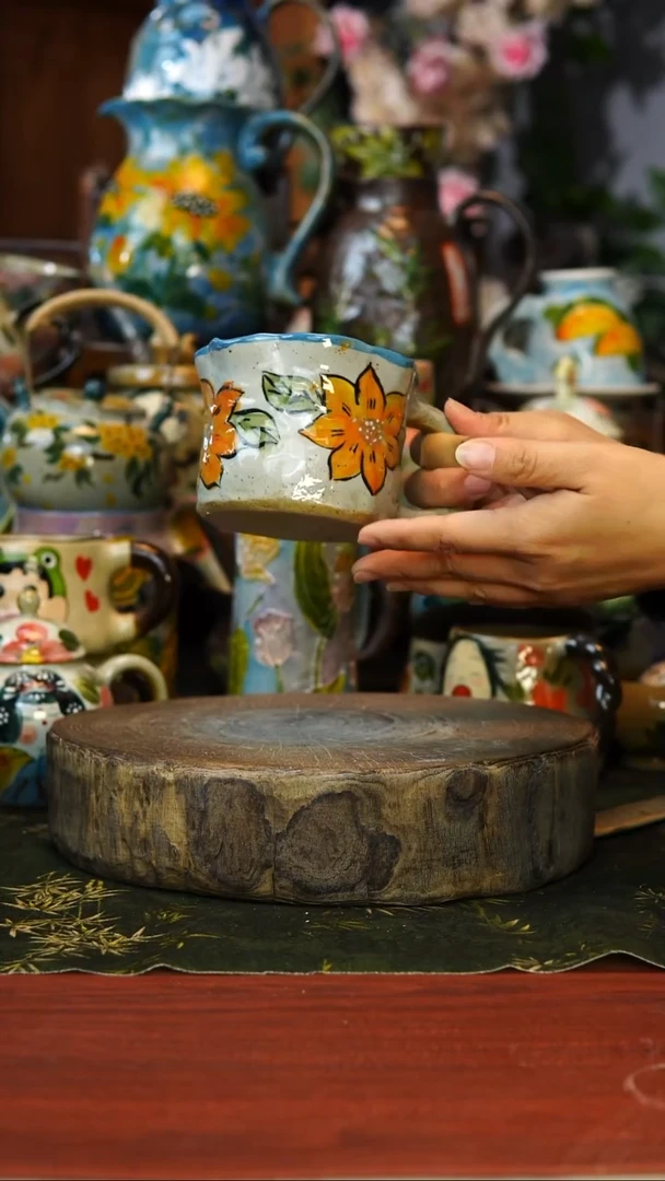 花瓶/杯子/碗微瑕142景德镇手工高温釉下彩