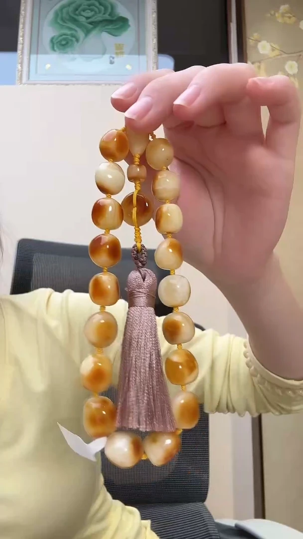 琥珀颈饰未镶嵌项链